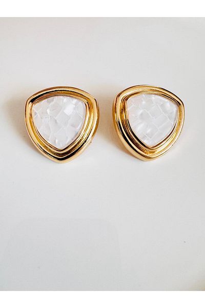 DEVİ fashion Gold Earrings 4 cm