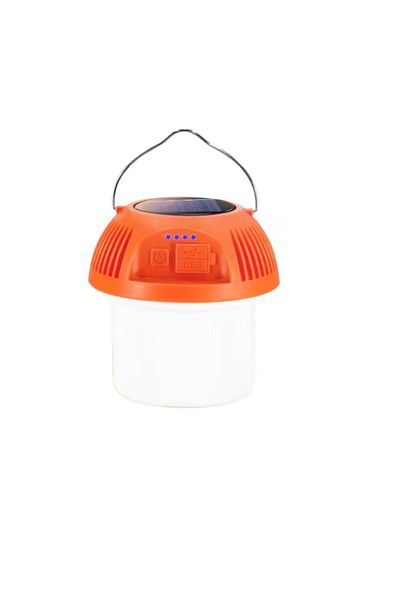 SYLSTAR Sylstar solar-powered camping lantern, 11.4 x 10.4 cm, 450 lm, white, orange