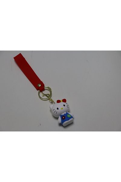 Generic Renzko-3d Cute Cartoon Kawaii Hello Kit Keychain Toy Doll Keyring Birthday Gift Silicone Key Chain