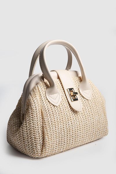 La La'Graccio Paris La'Graccio Paris Γυναικεία Marina Straw Strap Bag Ψάθινη κρέμα