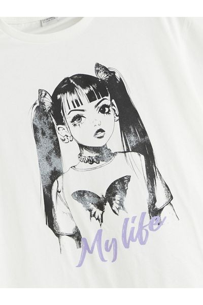 LC Waikiki Κοριτσίστικο T-Shirt με λαιμόκοψη