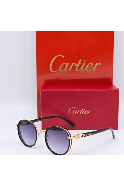 Cartier نظارة شمسية كارتير بتصميم فاخر وانيق مع المحلقات