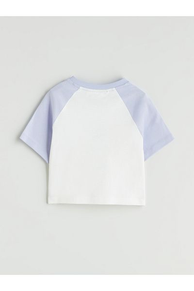 LC Waikiki Crew Neck Kuromi Embroidered Girl's Crop T-Shirt