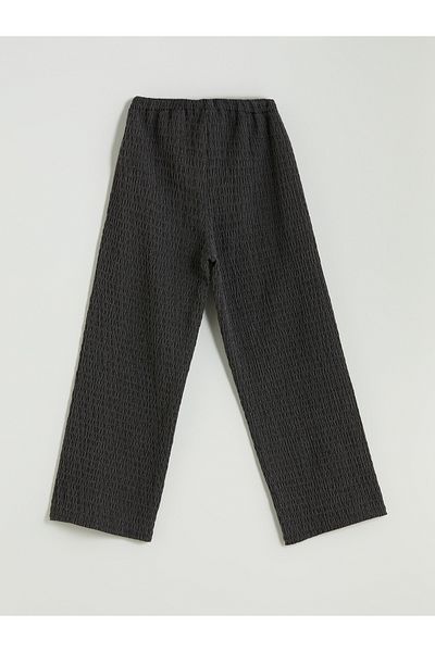 LC Waikiki Elastic Waist Textured Girl's Trousers