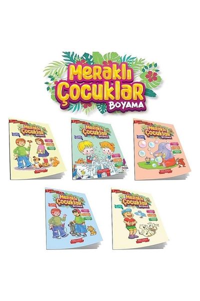 Siriderya Pull and Pull Educational Curious Kids Painting Set 5-Piece Painting Notebook Book