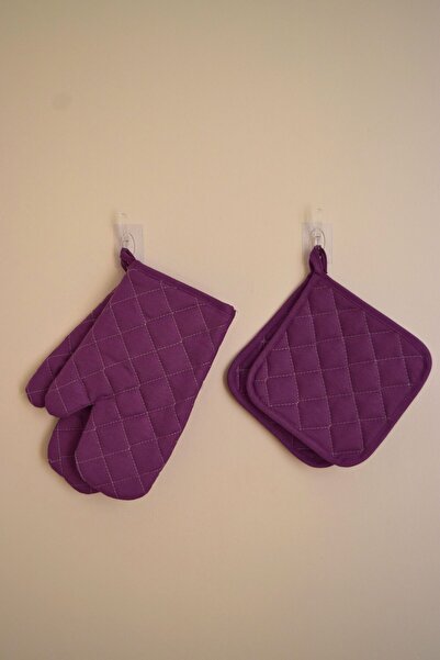 Lio20 Fireproof Heat Resistant Oven Pot Gloves and Holder Set (2+2)-15 Second...