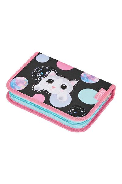 Herlitz Herlitz pencil case Cute Cat motif, 31 pieces, with 2 flaps, size 14 x 20.3 x 3.5 cm