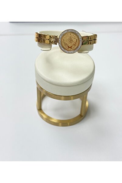 VLDORO Steel Tuğra Detailed Stone Frame Bracelet