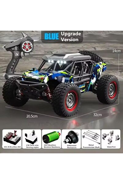 Generic MZtoyz RC Car, 16106 PRO, 1:16 4WD Brushless, 70 km/h Drift Crawler Truck, 2 Batteries (Blue)