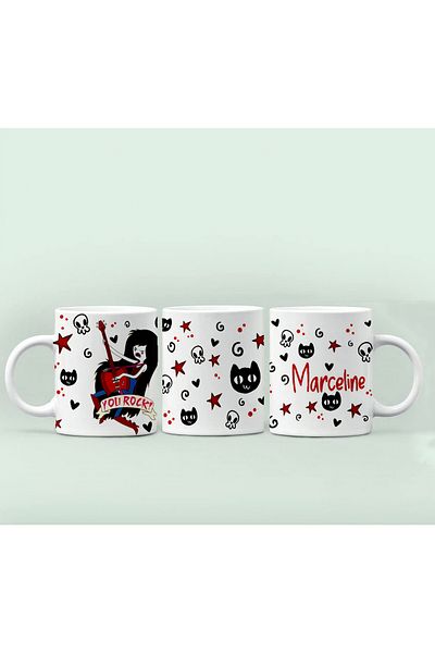 GünayStore Adventure Time - Bubblegum-Marceline Printed Tea Coffee Mug 300 ml