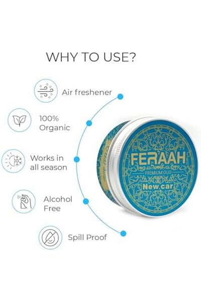 Generic Oud Series Air Freshener New Car 42g – Long Lasting, Alcohol-Free, Spill-Proof, Strong Fragrance