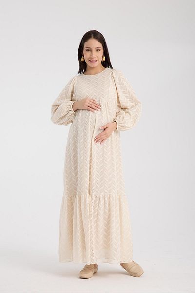 Işşıl IŞŞIL 34548-Φόρεμα εγκυμοσύνης με δαντέλα OverSize