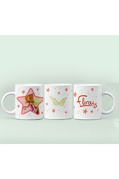 GünayStore Winx Club Musa-Flora - Bloom- Printed Design Ceramic Mug Mug 300 ml
