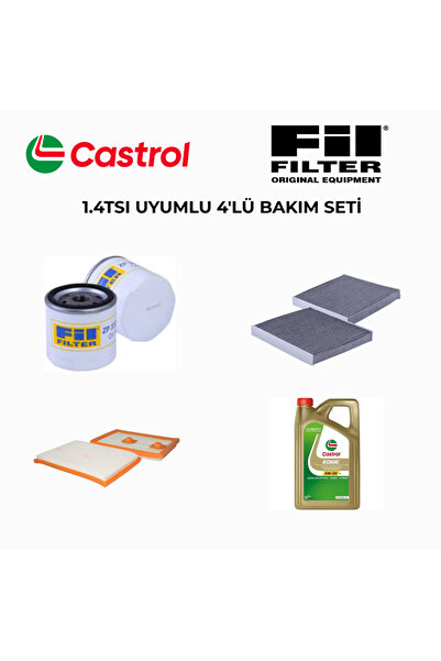 FİL FİLTRE 1.4 TSI Bakım Seti (Yağ+Hava+Polen+Yağ Filtresi) - Golf, Passat, L...