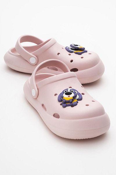 CCWAY AYAKKABI Children's Accessory Sabo Slippers 30-35 Powder