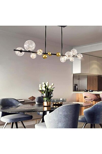 Jiju Led Chandelier Fireflies 56w L110cm Modern 3000k