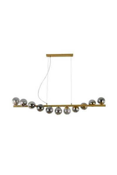 Sueva Modern Nordic Gold Smoke LED Chandelier 11 Balls