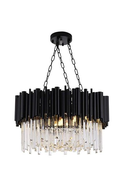 Sueva Crystal chandelier on chain Black 12xE14/40W/230V
