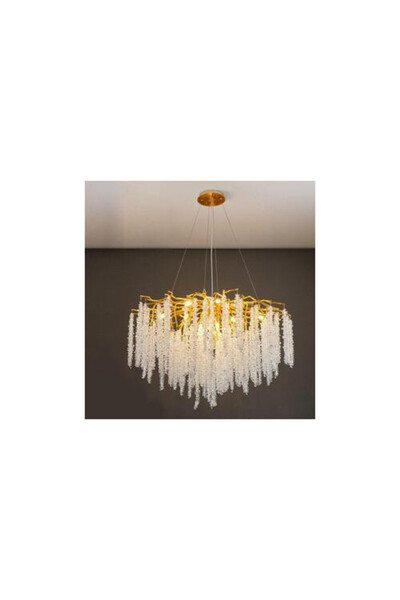 Jiju Chandelier Gold Metal Crystal 6xe14 D450mm