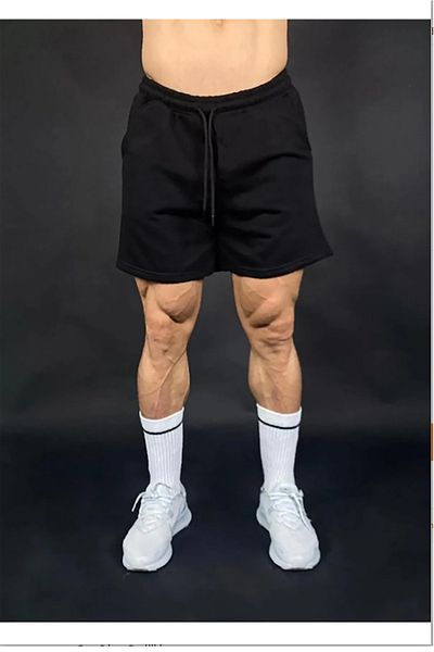 halowear Unisex Μαύρο S-shorts με ελαστική μέση και τσέπες