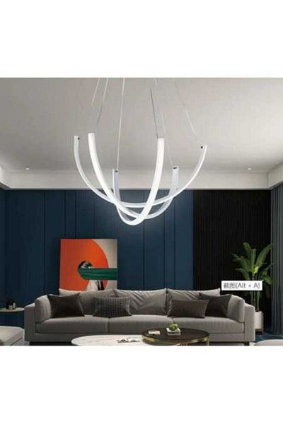 Jiju Silver Led Chandelier With 2.4g Wifi Remote Control Light/cold/warm/neutral Adjustable Intensity