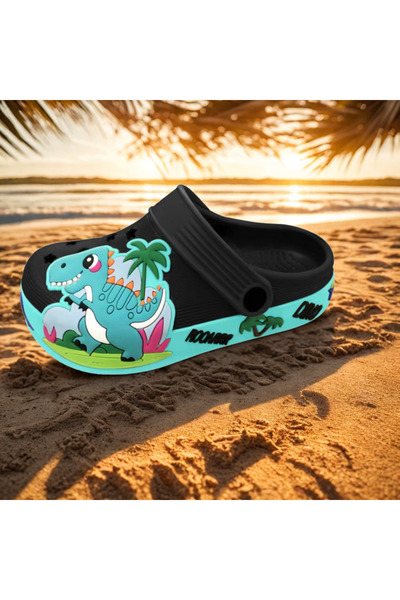 CREATIVE OUTFITS قباقيب أطفال بتصميم ديناصور كرتوني من نوع تي ريكس