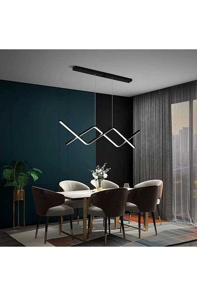 Jiju Modern Led Chandelier With Remote Control 3000/4000/6500k