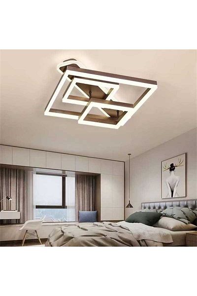 Sueva Square LED Chandelier with 2.4G wifi Remote Control, light/cold/warm/neutral, adjustable intensity