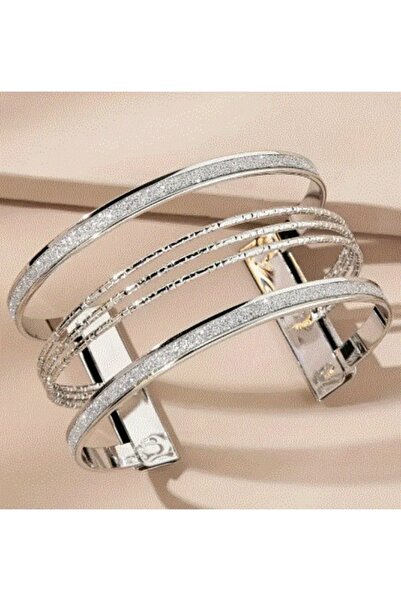 Elegant Multilayer Bracelet - Open Clamp Bracelet, Openwork Design