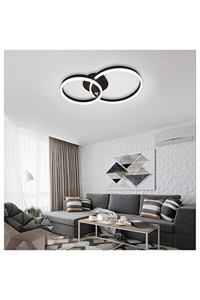Jiju Dark Brown Dimmable Led Chandelier 90w With Remote Control