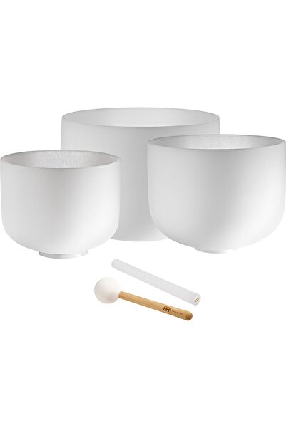 3-Parça Crystal Singing Bowl Set (G4 / E4 / C4, 432 Hz)