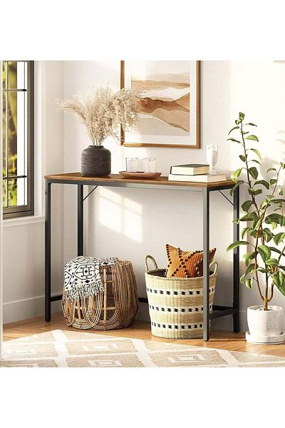 ALMUFARREJ 100*30*90 cm Console Table Simple Sofa Table Home Coffee Corner Display Shelf Entryway Table For Cou