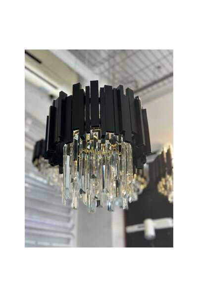 Jiju Crystal Chandelier On Chain Black 3x14/40w/230v Diameter 30cm