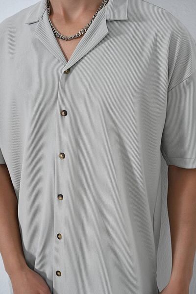MARRAKECH Ribbed Short Sleeve Men's Shirt