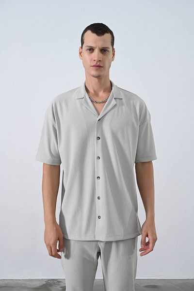 MARRAKECH Ribbed Short Sleeve Men's Shirt