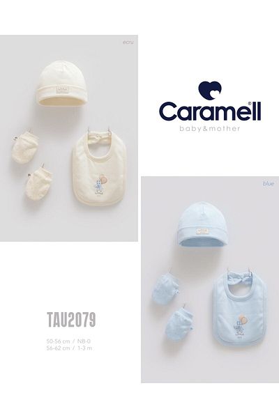 Caramell My Baby Kumsal 4-Piece Set Accessory Gloves Apron Beanie Soft Color 2079