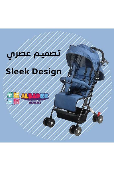 ALBADER Foldable Baby Stroller With Storage Basket And Umbrella, Lightweight Travel Strollers