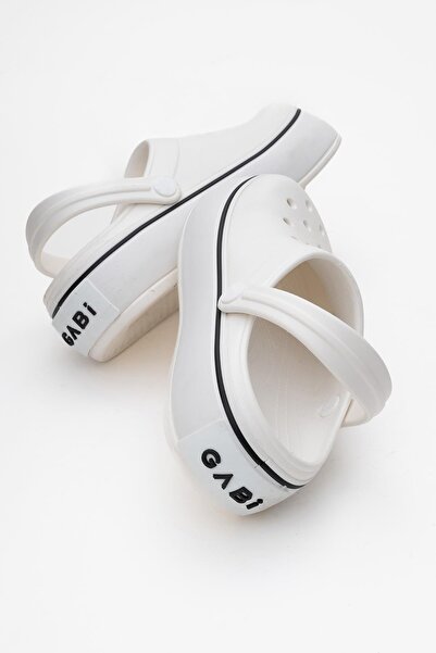 CCWAY AYAKKABI Sabo women's slippers white