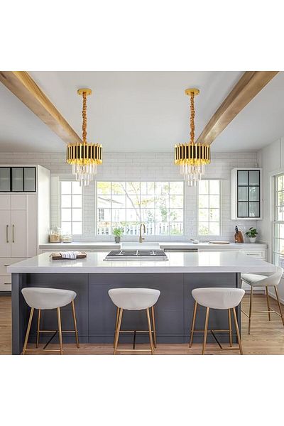 Sueva Modern Crystal Gold Chandelier 4xE14 D300mm