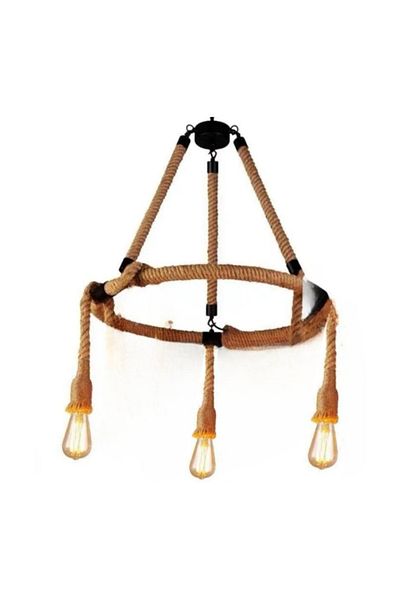 Sueva Rustic Chandelier With 3 E27 Sockets, Max 3 X 40W