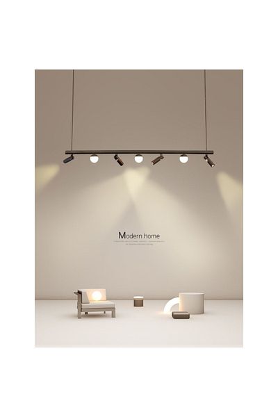 Sueva Chandelier with LED Spotlights Neutral Light 4000K COD:G3855/4+3 BK