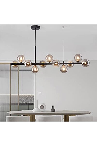 Jiju Led Chandelier Modern Globe Smoke G9 X 9