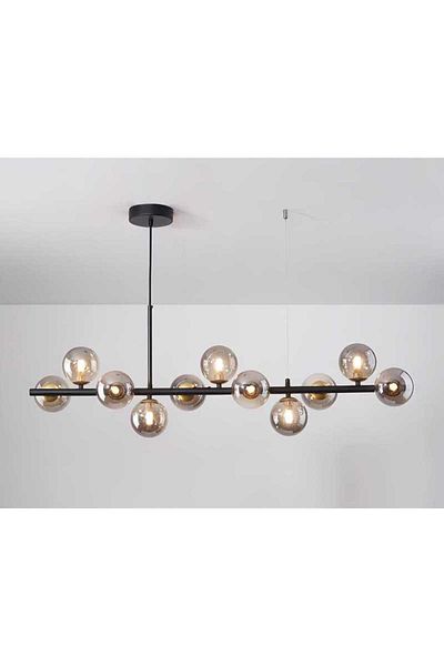 Jiju Led Chandelier Modern Globe Smoke G9 X 11