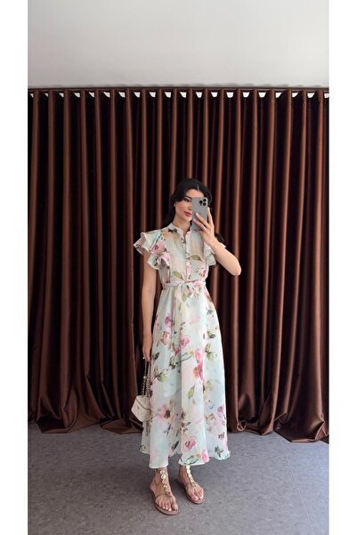 HAZELANNA Premium Dress with Ruffles Floral