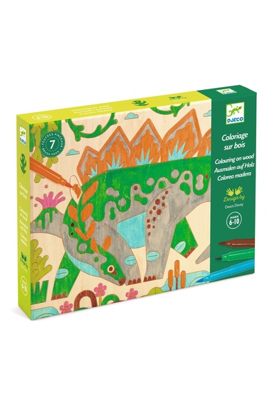 djeco Atelier de pictura pe lemn Dinozauri, Djeco, varianta kids plus