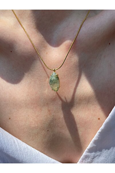 Hora Prenhite Doğal Taş Uçlu Çelik Kolye