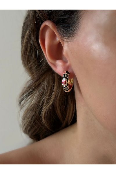 AYLAKAYA Black Steel Earrings