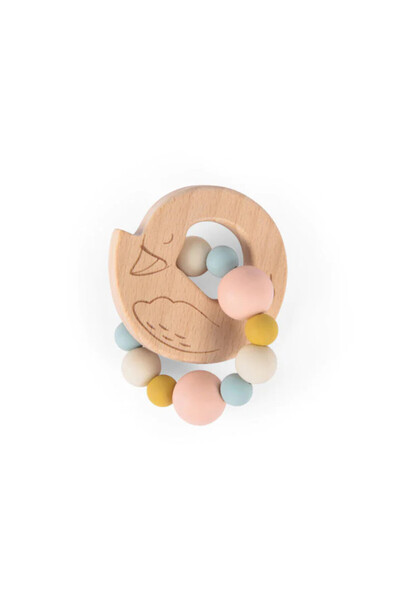 Moulin Roty Baby toy Swan teething ring,