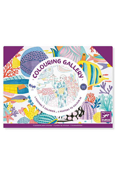 djeco Folder with 3 Japanese motifs coloring posters, Djeco, varied kids coll...