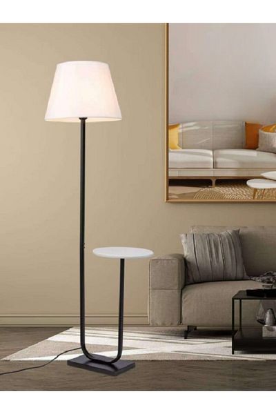 rexa Floor Lamp with Integrated Side Table – 2-in-1 Space-Saving Lighting Solution
